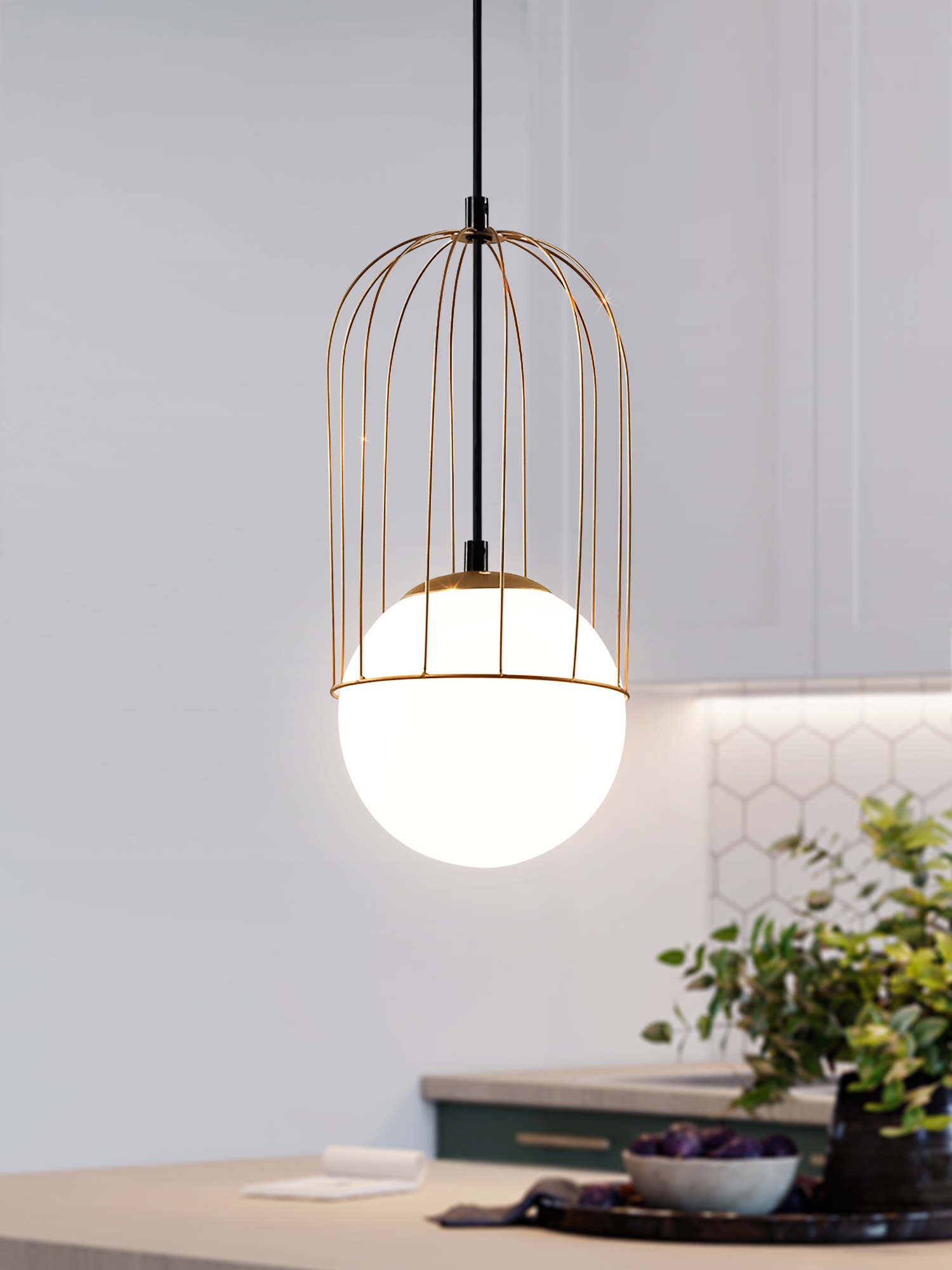 Светильник подвесной (подвес) Bethany 4107-201 1 * Е14 40 Вт дизайн потолочный шар