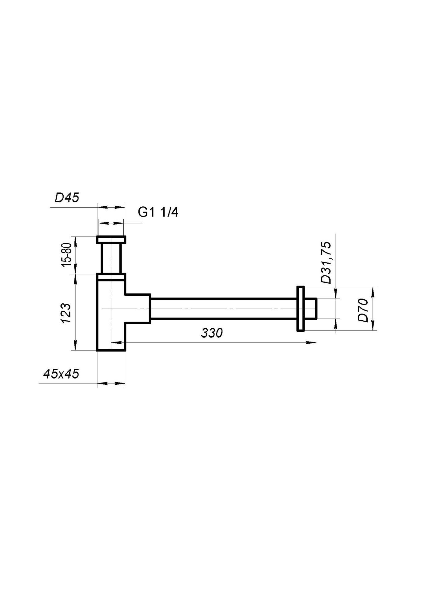 Сифон для раковины BelBagno BB-SMQ2-01