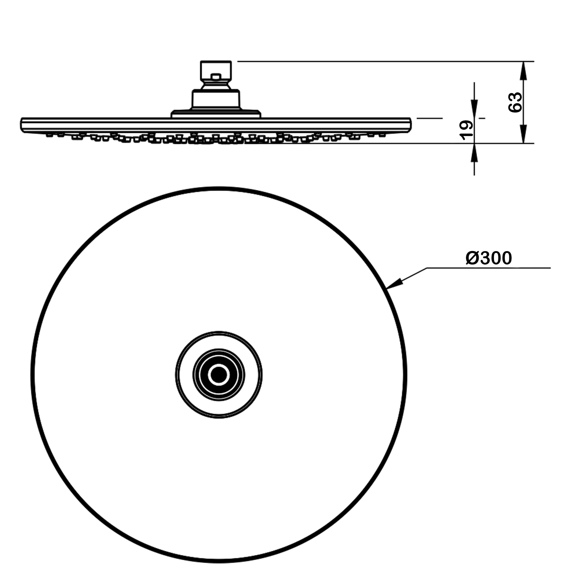 Верхний душ с 3D дизайном Swedbe Calypso 5036G1
