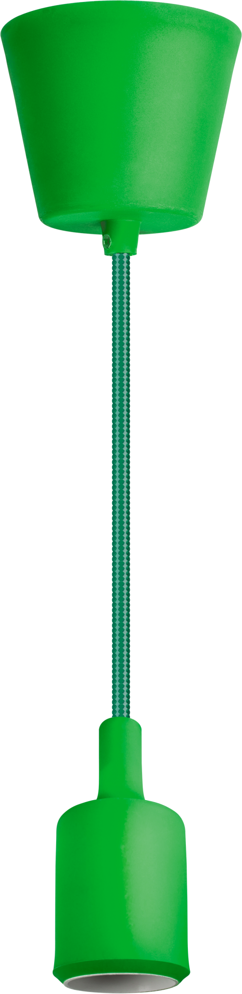 Светильник с проводом 1м.Е27 декор зеленый
