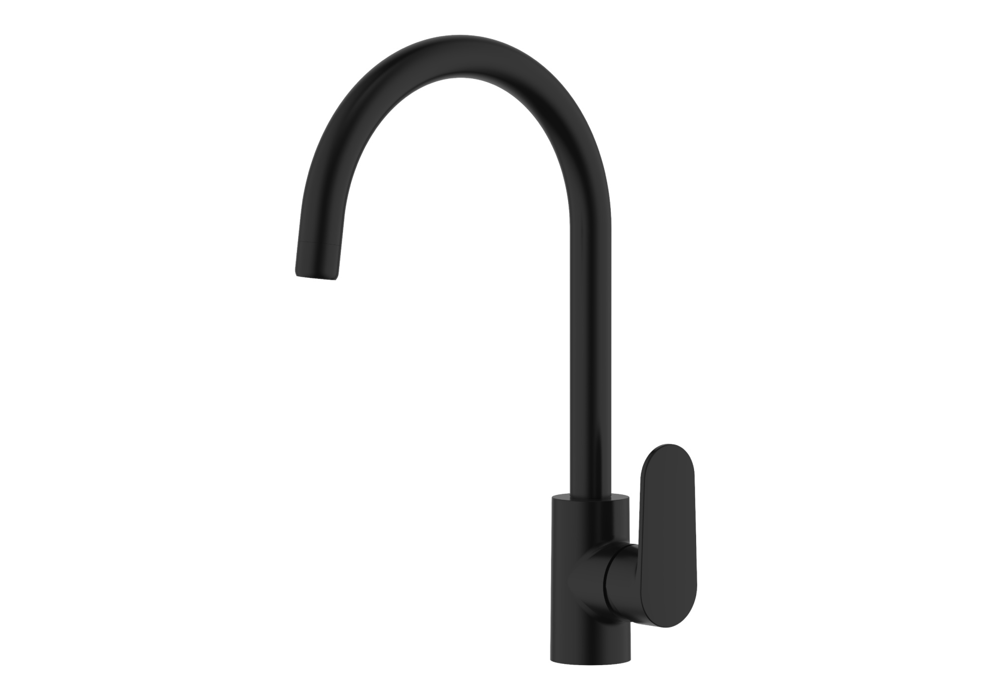 Смеситель Aquatek НИКА для кухни (полукруглый излив)        AQ1882CR          черный матовый