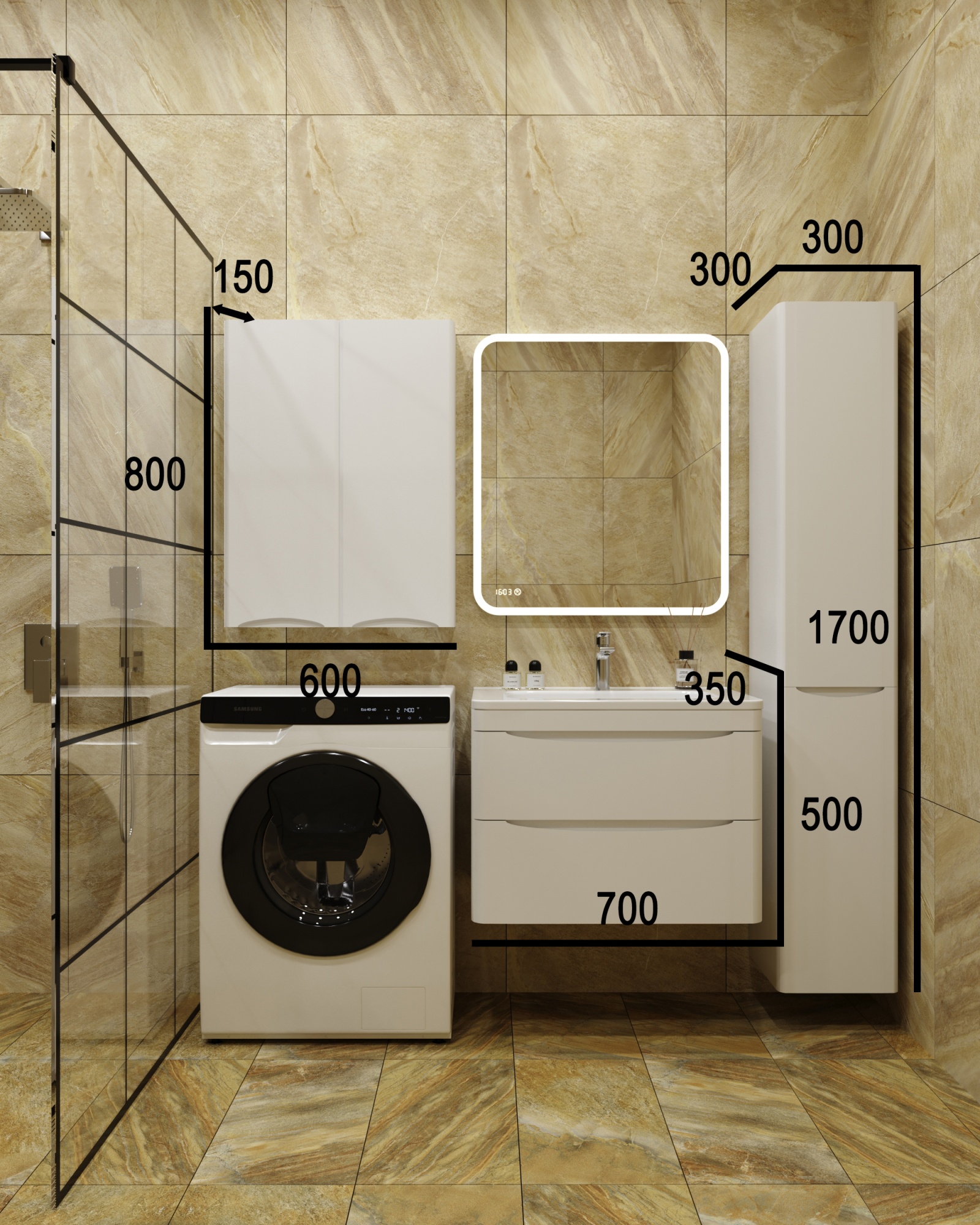 Тумба подвесная "Бергамо мини 70" (2 ящ.) Люкс антискрейтч белый, PLUS