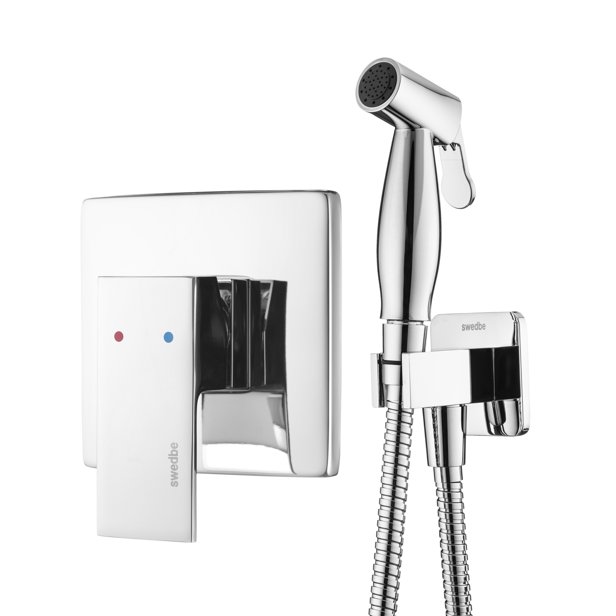 Гигиенический набор со встраиваемым смесителем Swedbe Platta 5526