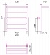 Полотенцесушитель водяной Стилье Универсал-54 600х400 (Полка + 4) П 21