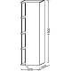 Подвесная колонна Jacob Delafon Stillness EB2006D-G1C правосторонняя, белый блестящий