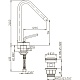 Смеситель Paini Pixel 81CR211NEWKM для раковины с донным клапаном