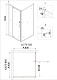 Душевое ограждение NG-63-9A-A80 (90*80*195) прямоугольник, дверь распашная
