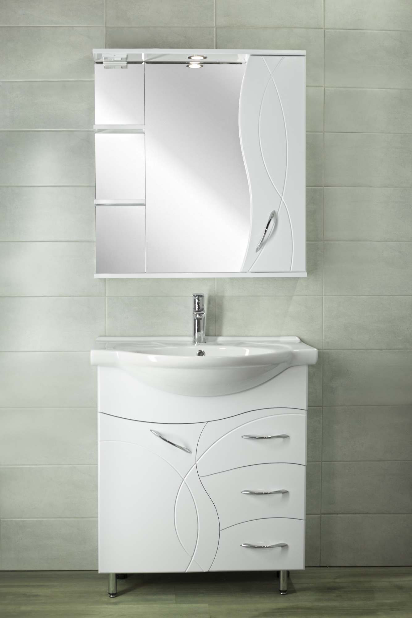 Тумба "Амелия 75" (3 ящ.) под умывальник Байкал 75