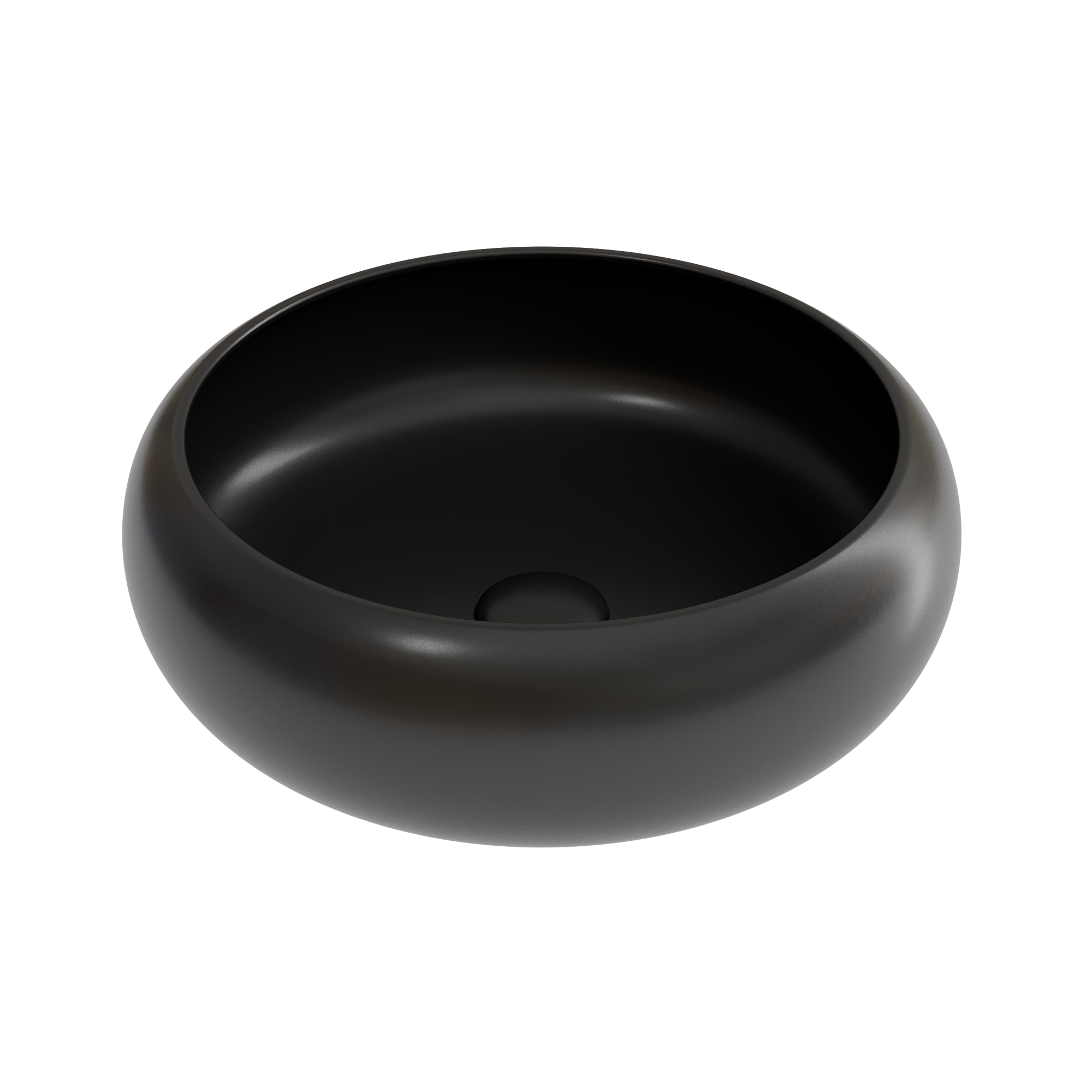 Умывальник чаша накладная круглая (цвет Черный Матовый) Element 360*360*120мм, CN6050MB