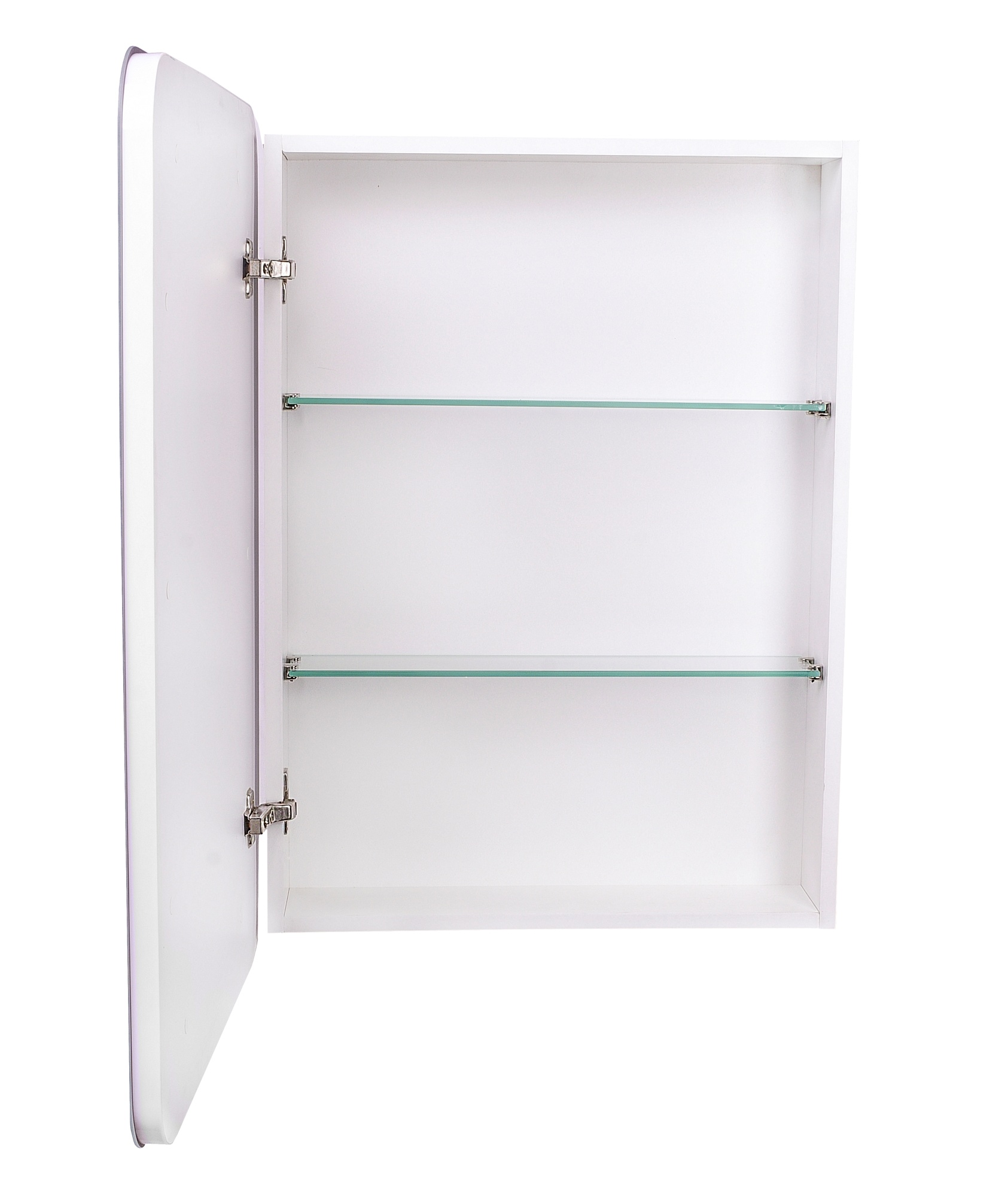 Зеркало-шкаф "Каре 50*80 левое" с подсветкой, сенсор на зеркале