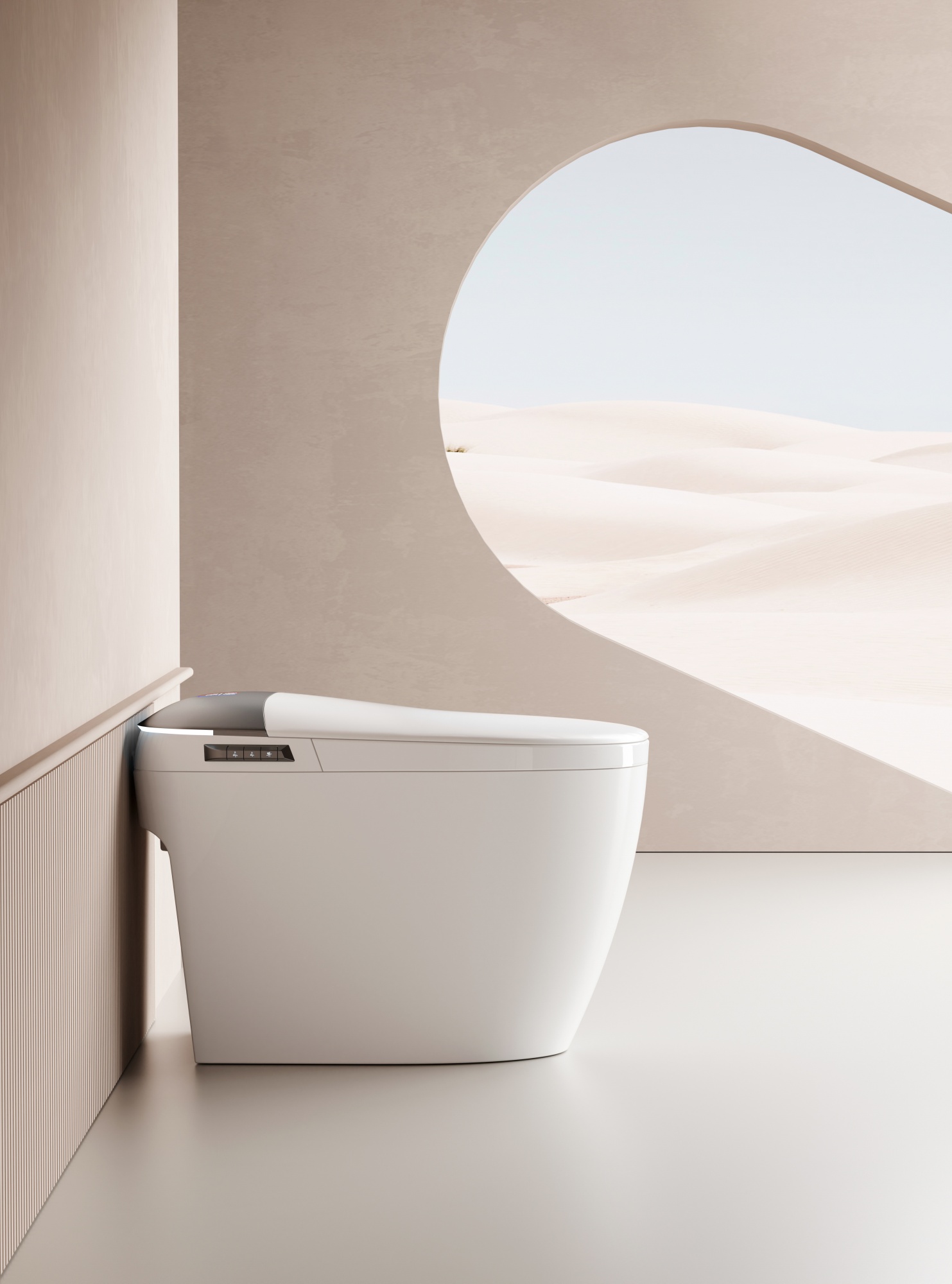 Унитаз ERSILIA Smart напольный с дистанционным управлением Ceruttispa CT10616 (680x400x470)