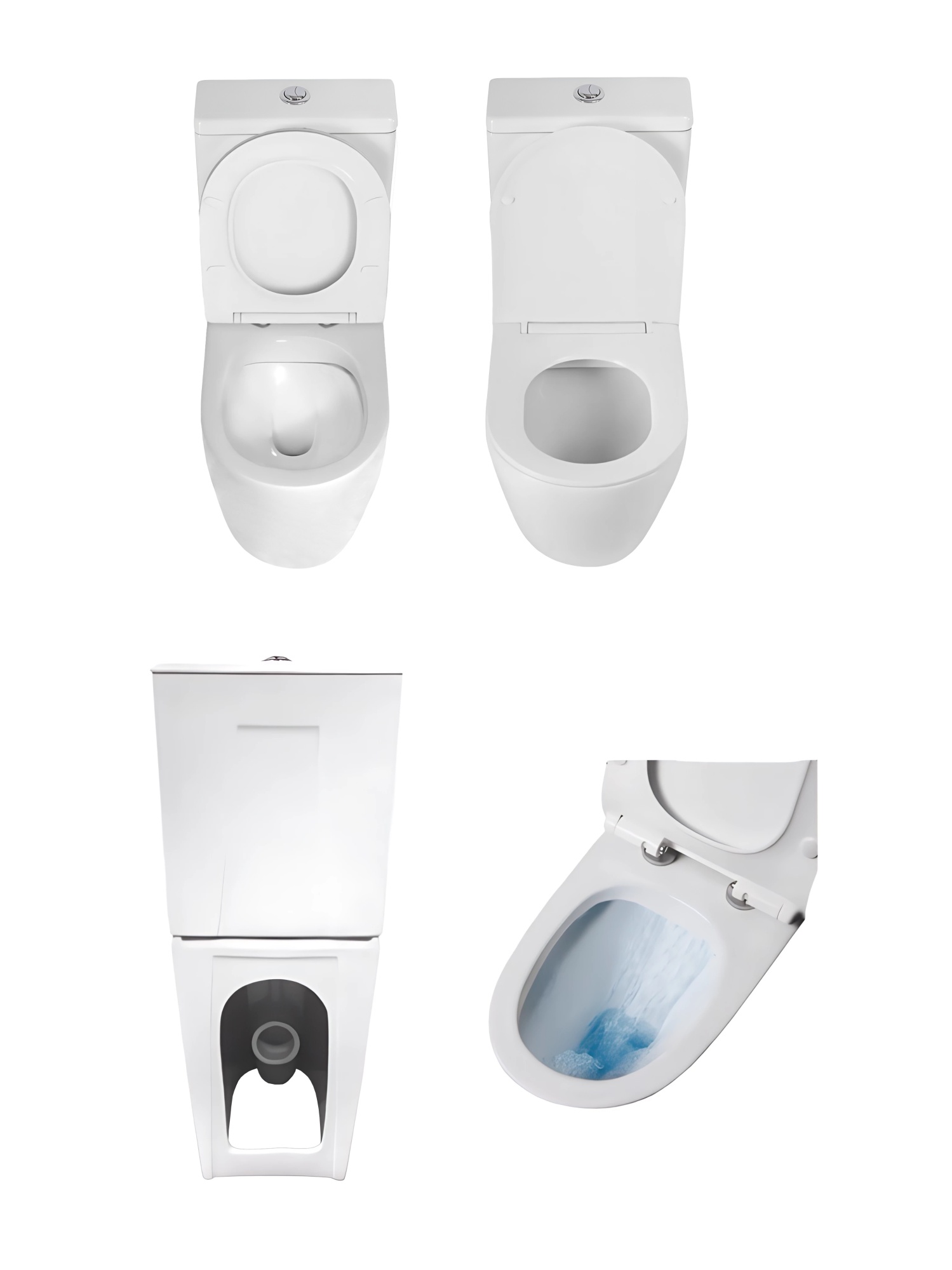 Унитаз BELLA напольный безободковый высокий Ceruttispa  CT8709 (620х385х920)