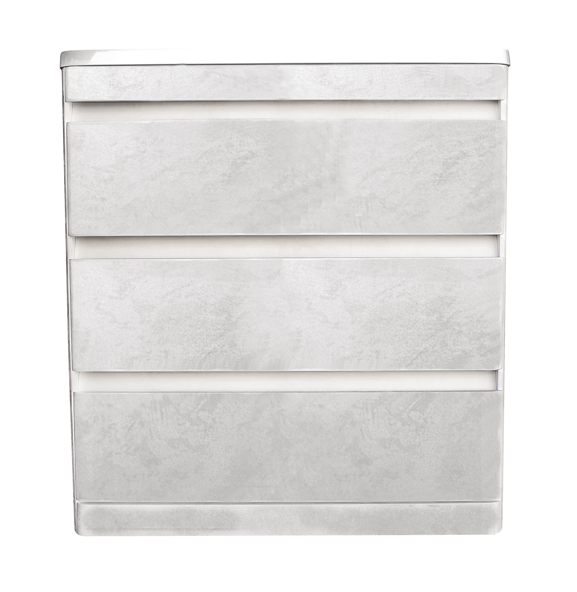 Тумба напольная "Атлантика 80" (3 ящ.), Люкс бетон крем, PLUS