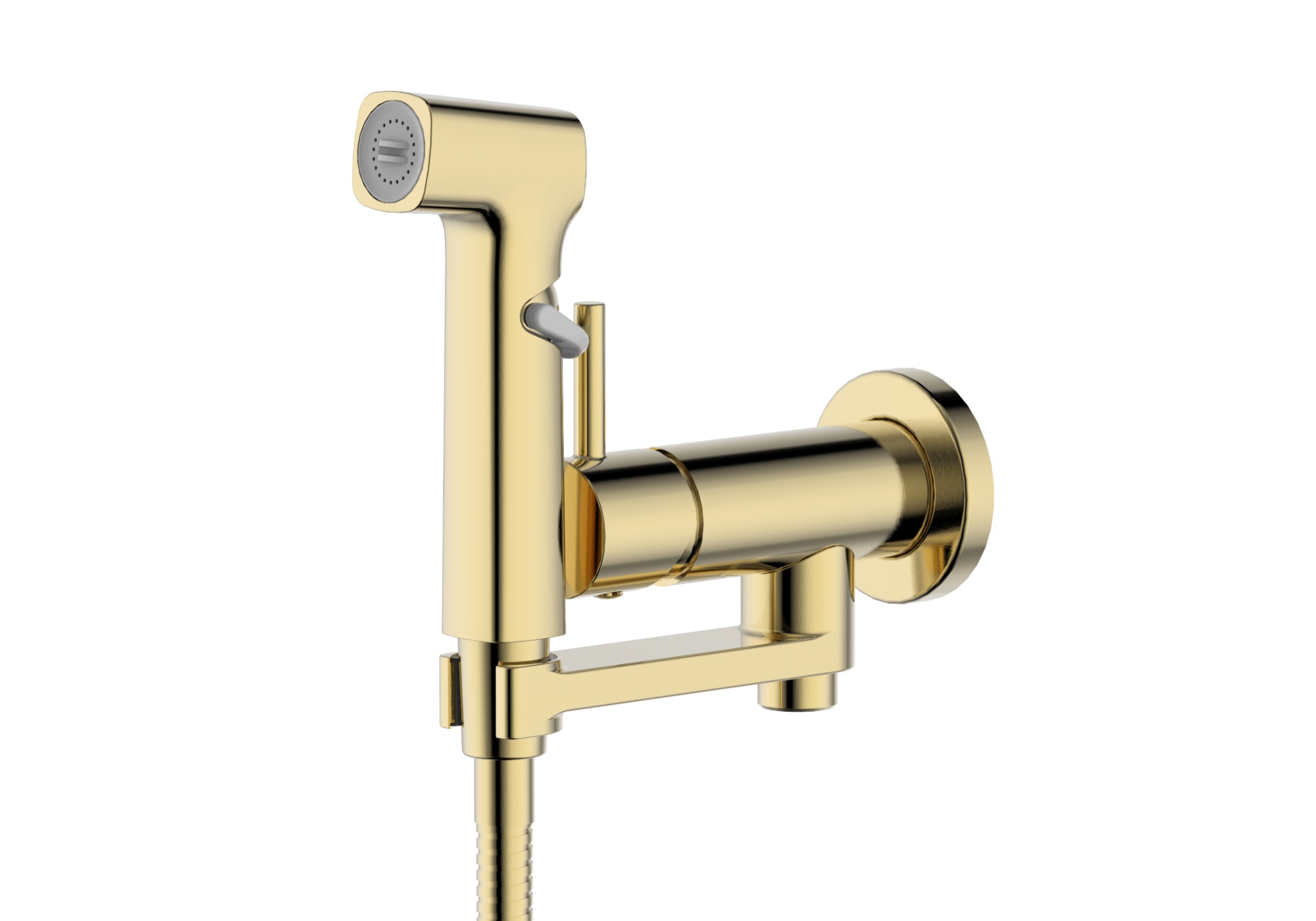 Комплект для гигиенического душа Aquatek НИКА встроенный (смеситель + гигиеническая лейка + шланг) AQ1819BG    золото шлифованное