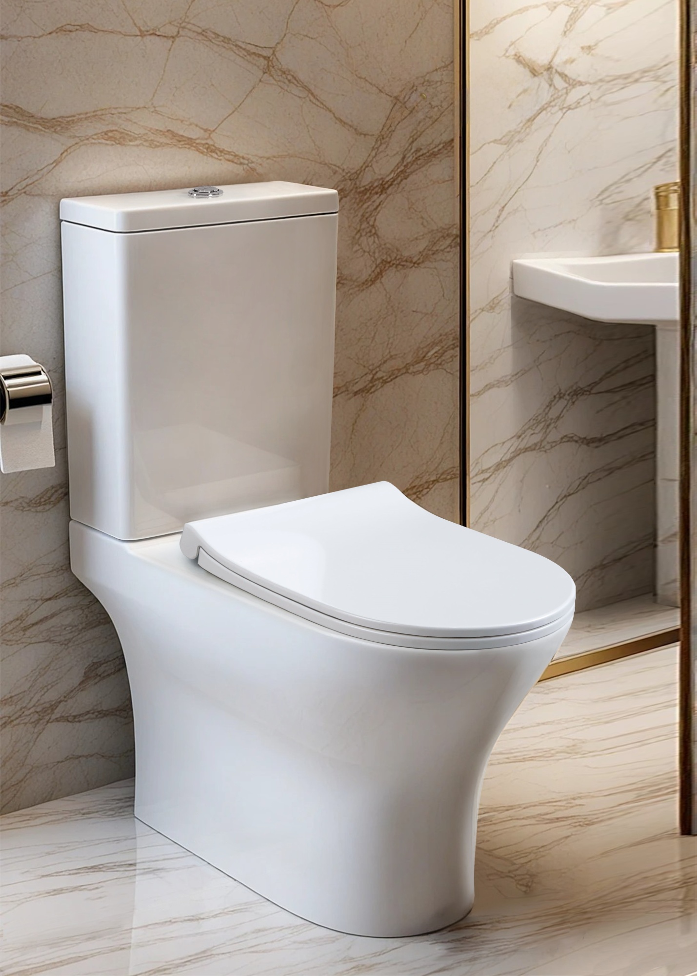 Унитаз BERNINA Tornado напольный безободковый CT10815 (665х350х830) Ceruttispa