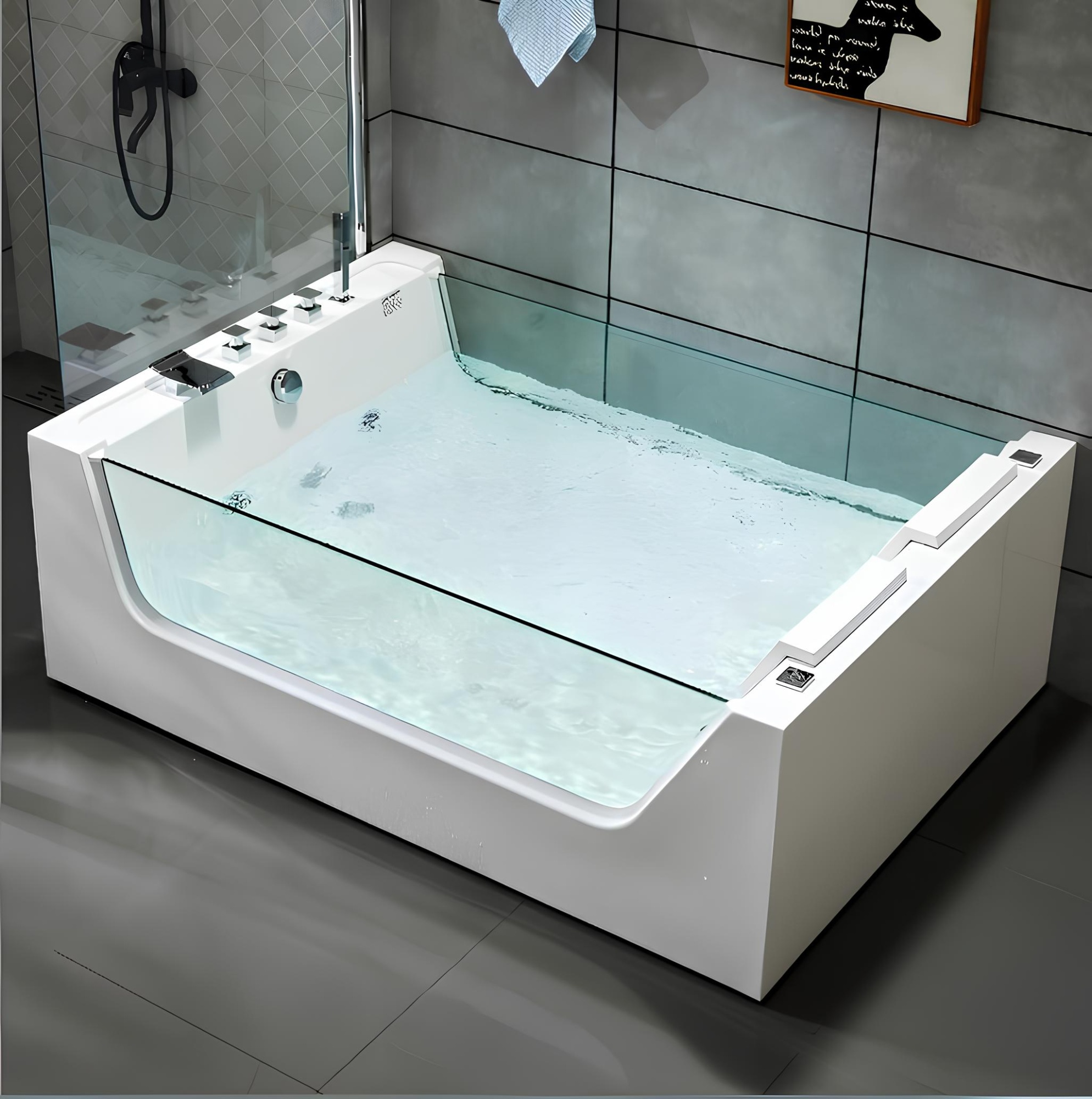 Ванна C-454A акриловая гидромассажная Ceruttispa (1700x1200x580)