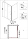 Душевое ограждение NG-43-12AG-A70G (120*70*195) прямоугольник, дверь распашная