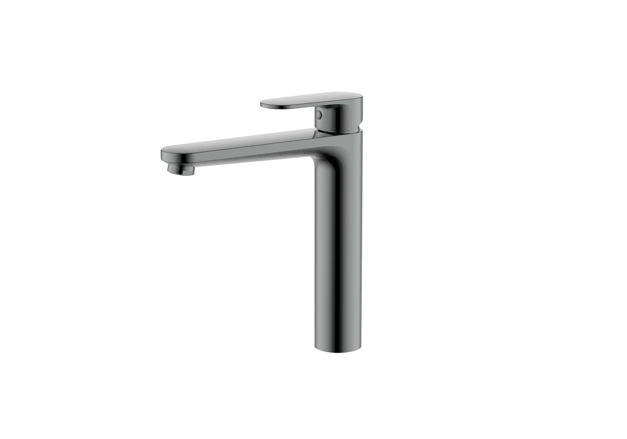 Смеситель Aquatek НИКА для раковины высокий 190 без донного клапана AQ1804BGM оружейная сталь