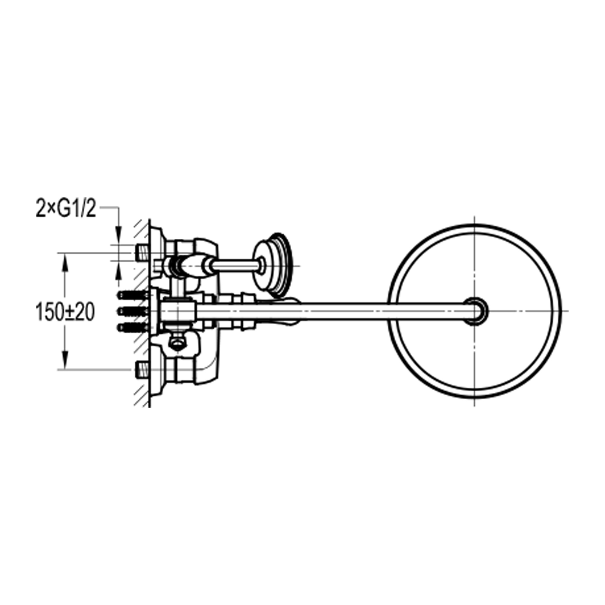 Семейный душ с термостатическим смесителем для ванны Swedbe Terracotta Art 2570