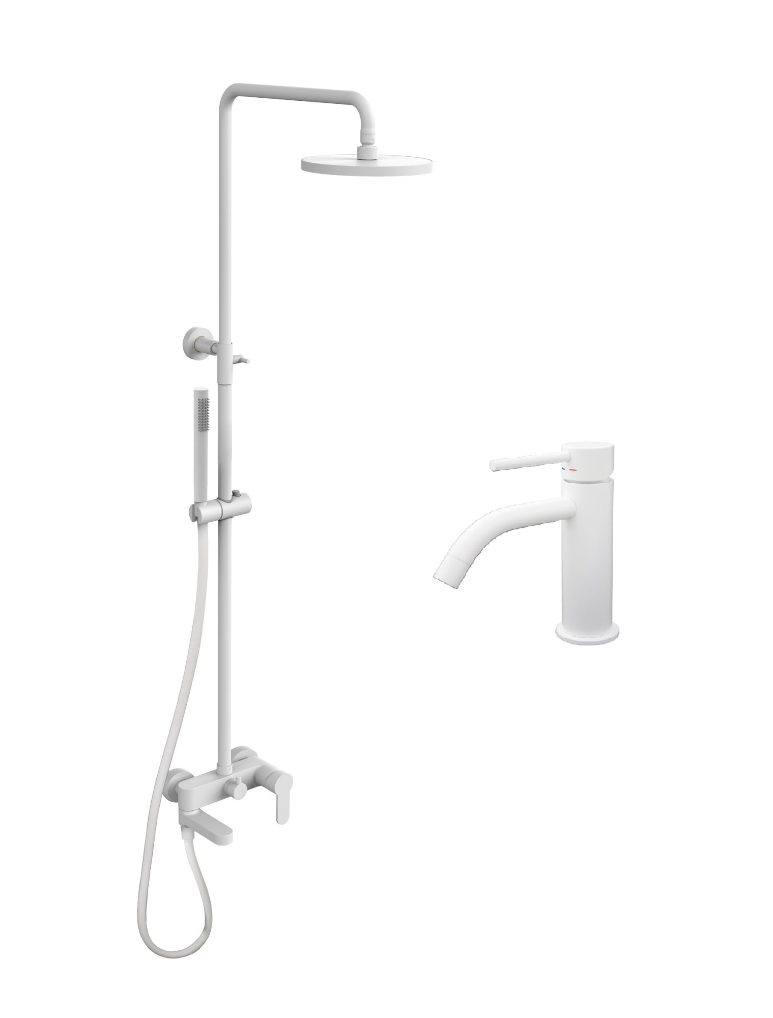 Комплект Paffoni Light KITCOL632BO71 С ВНУТРЕННЕЙ ЧАСТЬЮ белый матовый