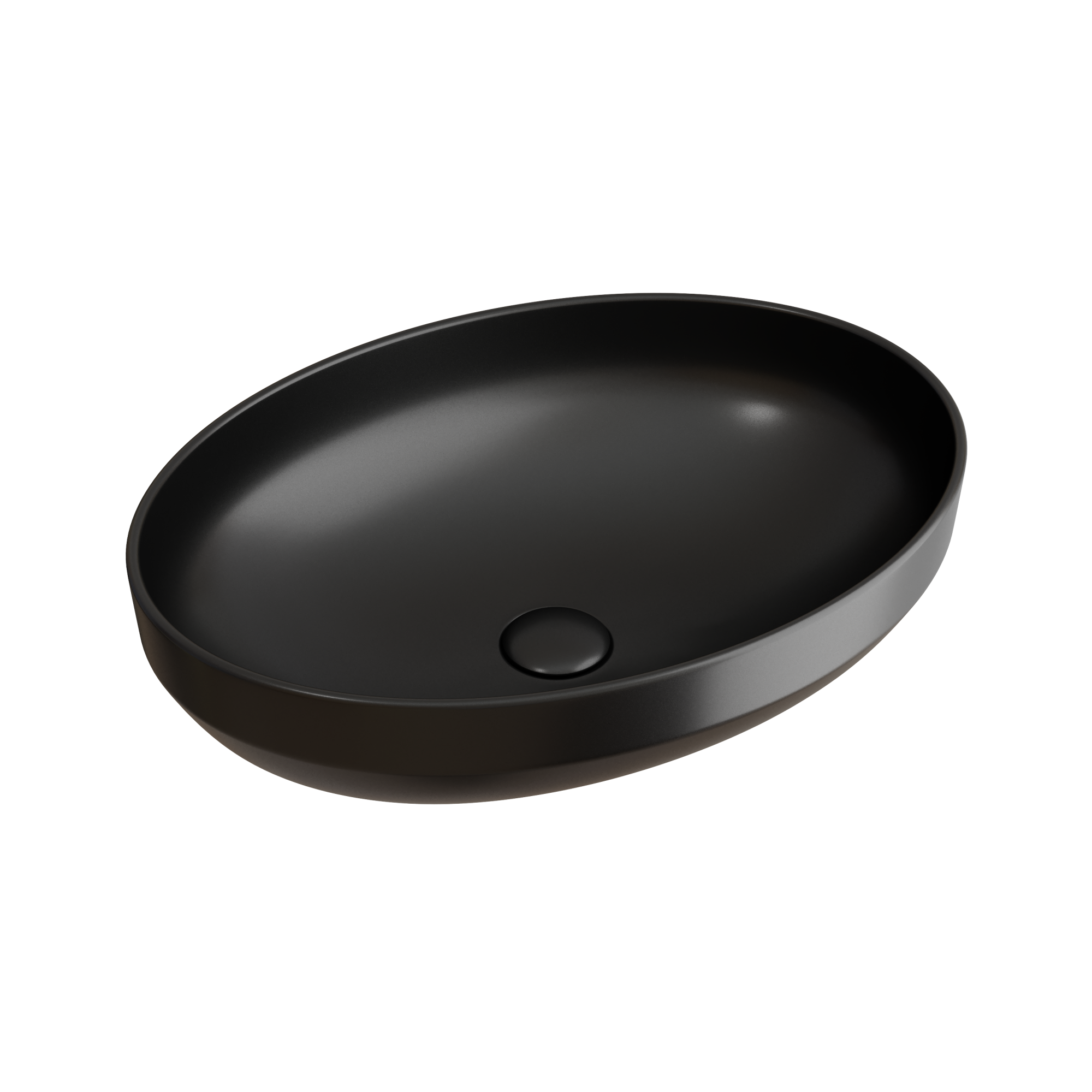 Умывальник чаша накладная овальная (цвет Черный Матовый) Element 502*363*145мм, CN6056MB