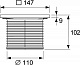 Декоративная решетка TECE drain point S 3660003 15 см в пластиковой рамке