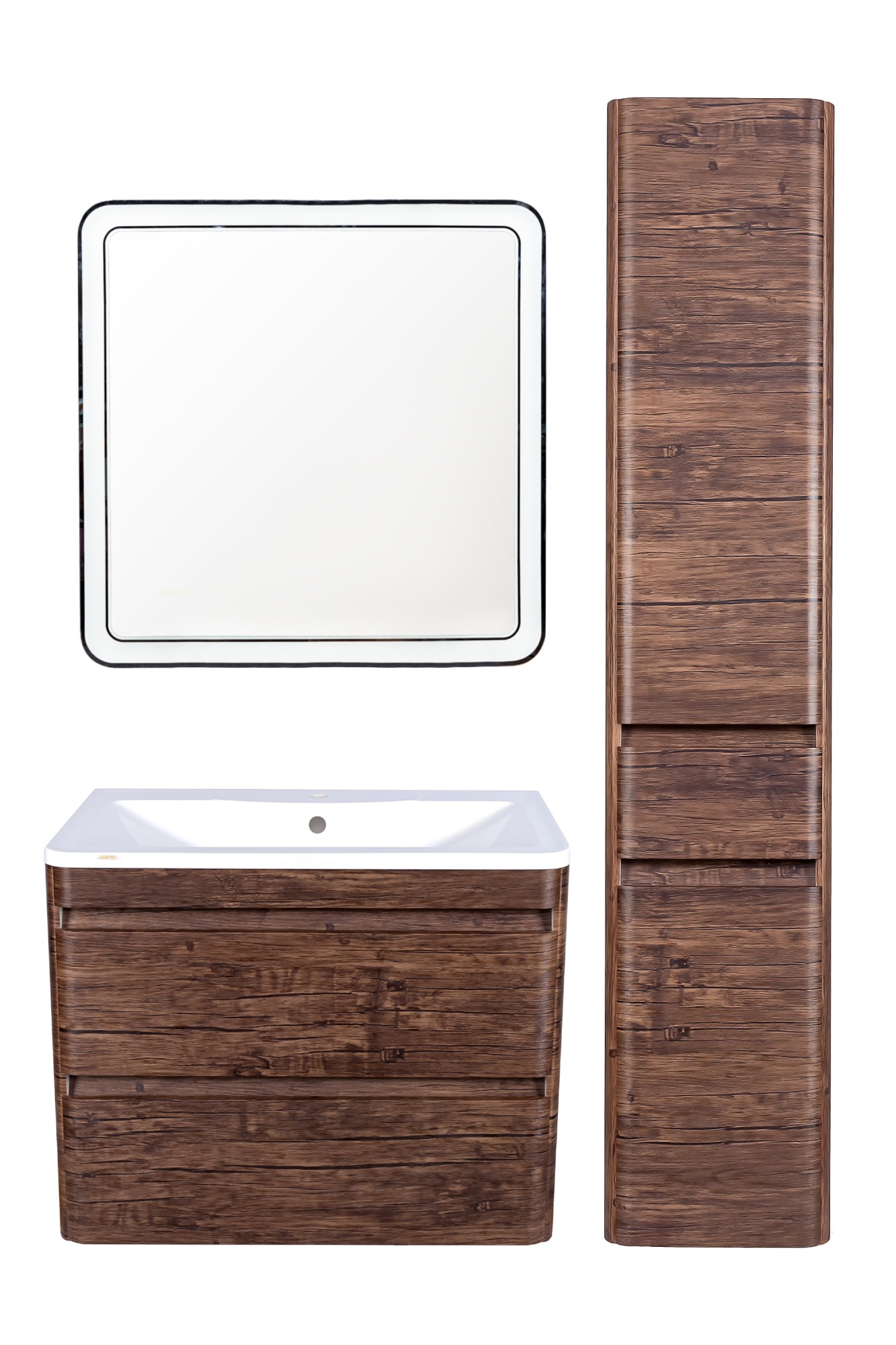 Тумба подвесная "Атлантика 80", Люкс старое дерево, PLUS