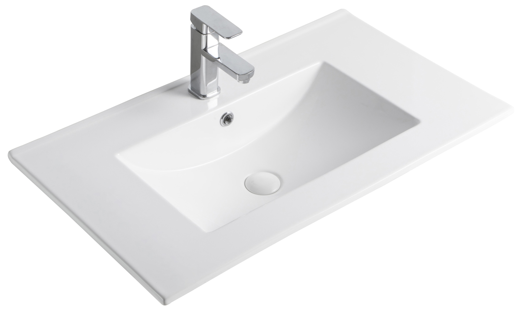 Раковина Gid 9075e 71103 встраиваемая сверху белая 76x46.5x17