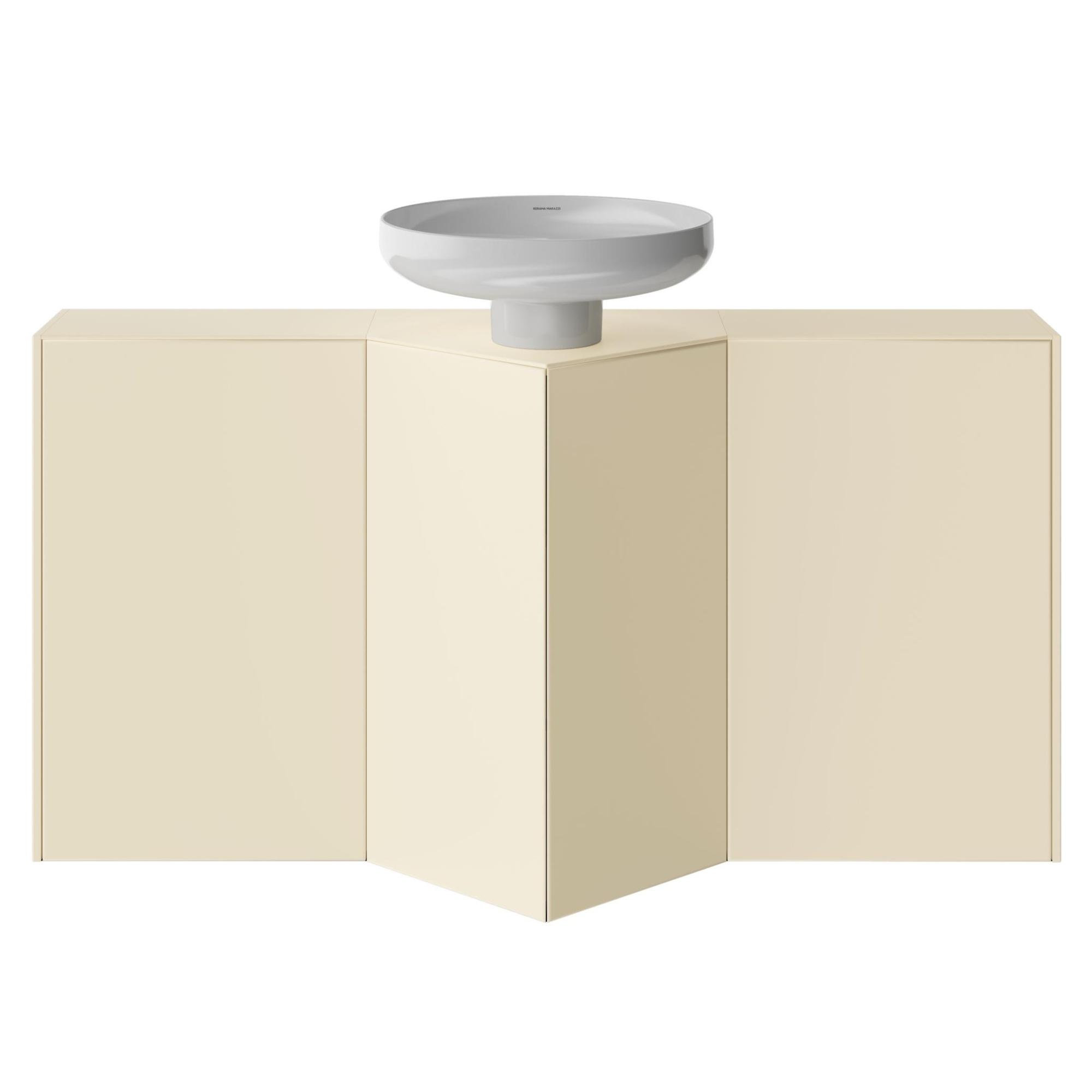 Тумба-модуль CARAVAN хранение без боковин, подвесная 45, push, сливочная матовая