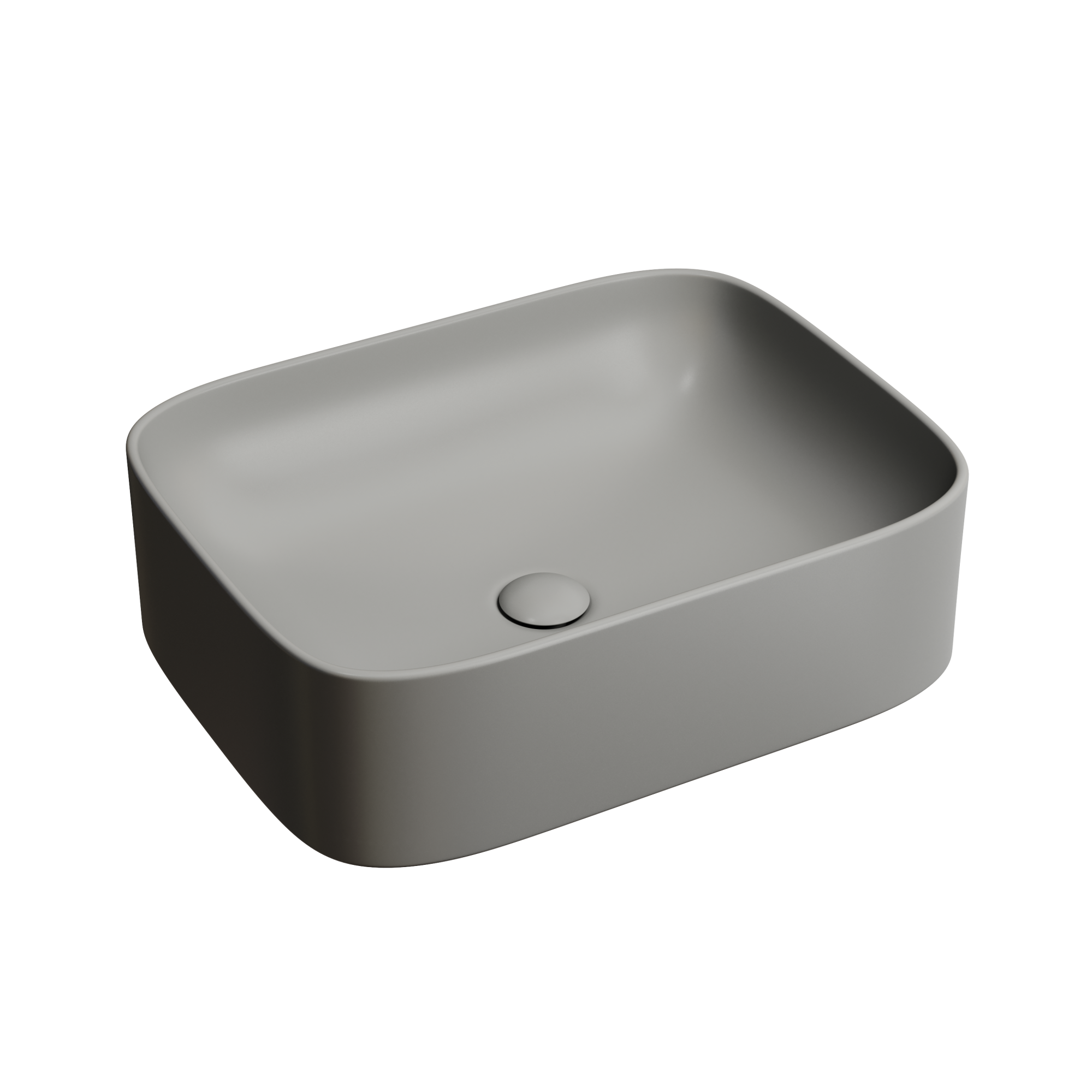 Умывальник чаша накладная прямоугольная (цвет Антрацит Матовый) Element 505*380*150мм, CN6052MH