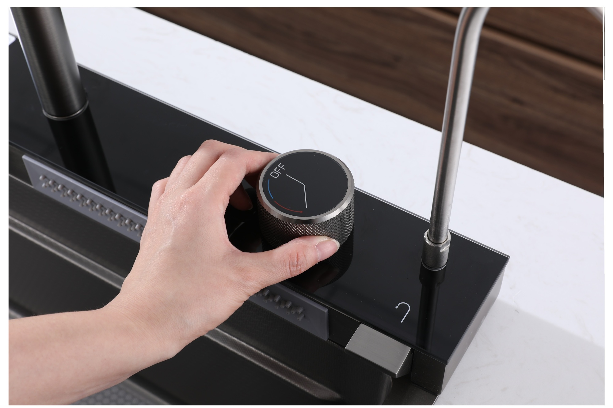 Многофункциональная мойка GLORIA II nano black (серая) из нержавеющей стали, кухонная (750х460х230) Ceruttispa