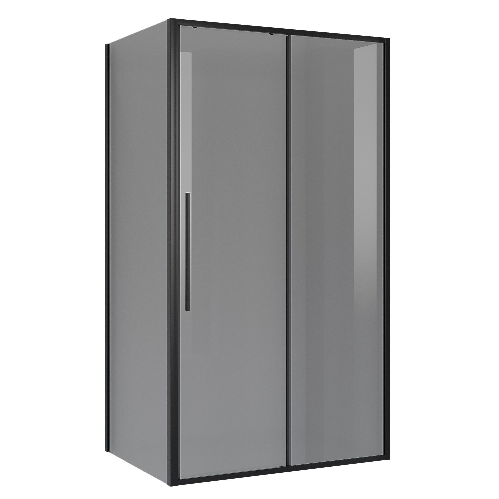 Душевое ограждение NG-85-14TB-TB80-34 (140*80*195) прямоуг,раздвижн,черный матов.,стекло тонирован.