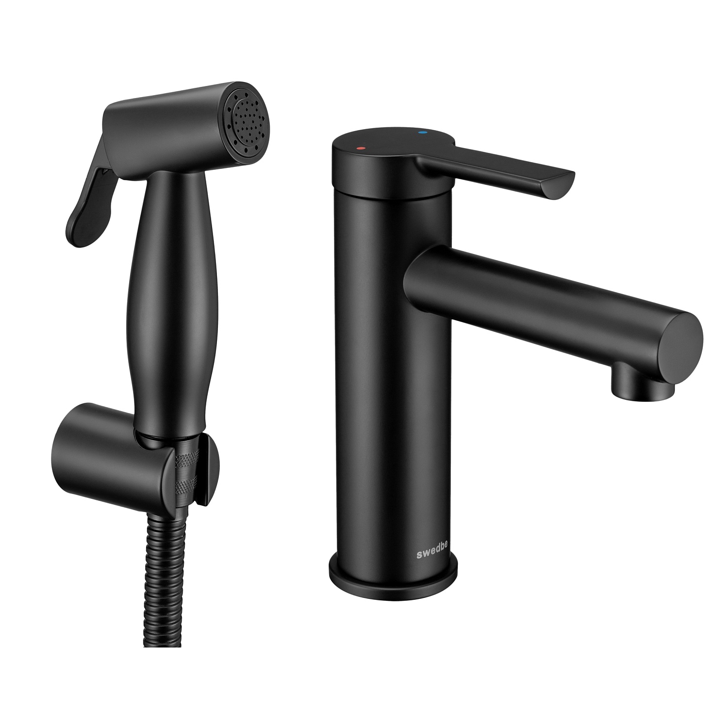 Смеситель для раковины с гигиенической лейкой Swedbe Diana 1060B