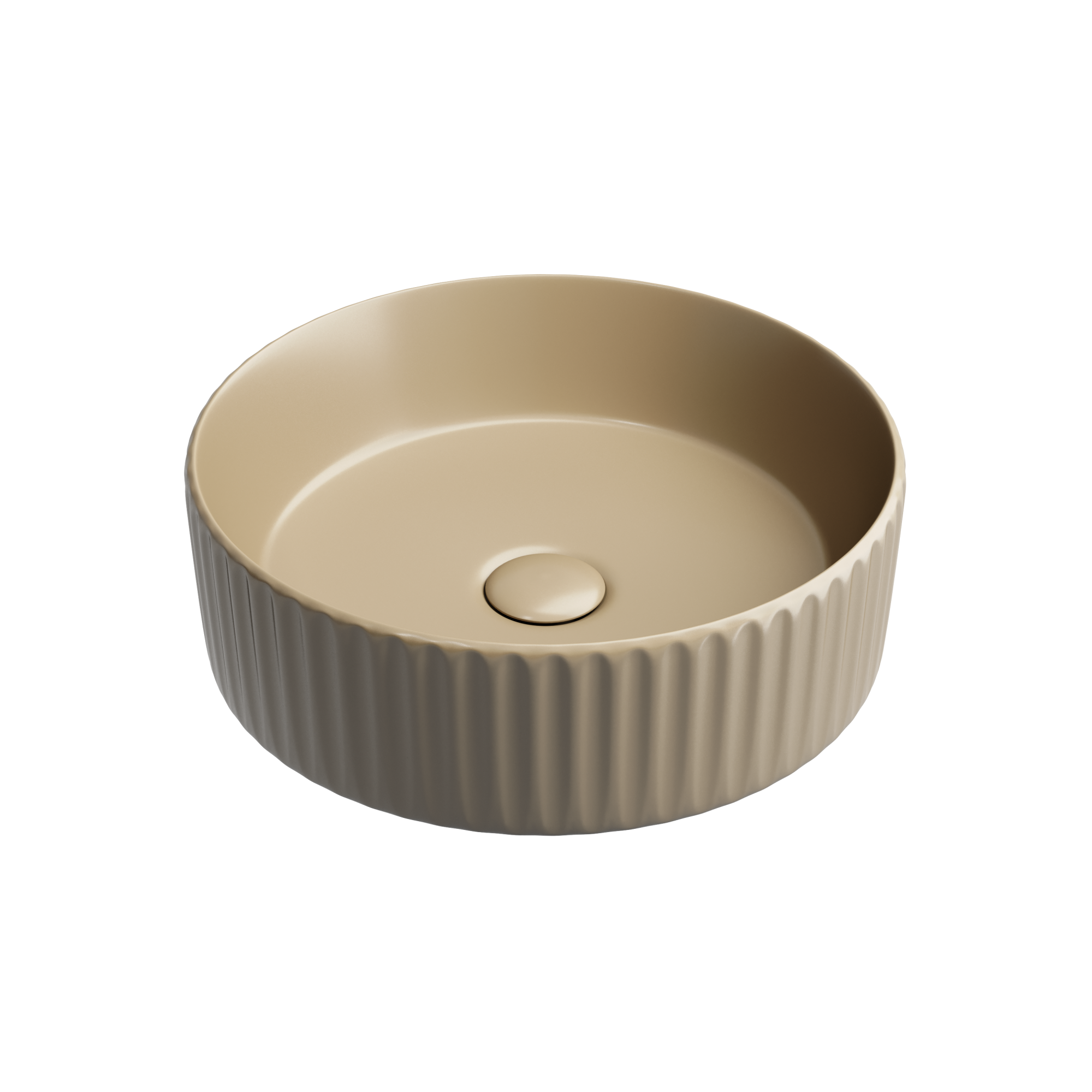 Умывальник чаша накладная круглая (цвет Капучино Матовый) Element 360*360*115мм, CN6057MC