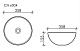 Умывальник чаша накладная круглая (цвет Черный Матовый) Element 358*358*155мм, CN6004
