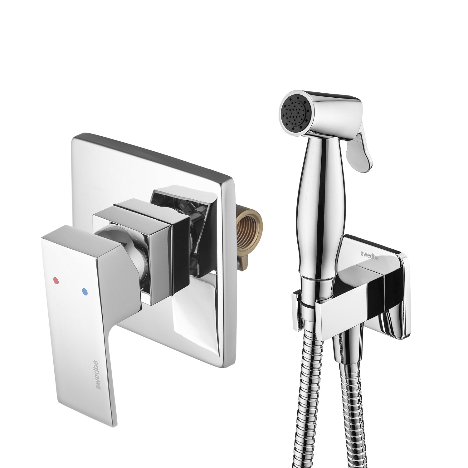 Гигиенический набор со встраиваемым смесителем Swedbe Platta 5526
