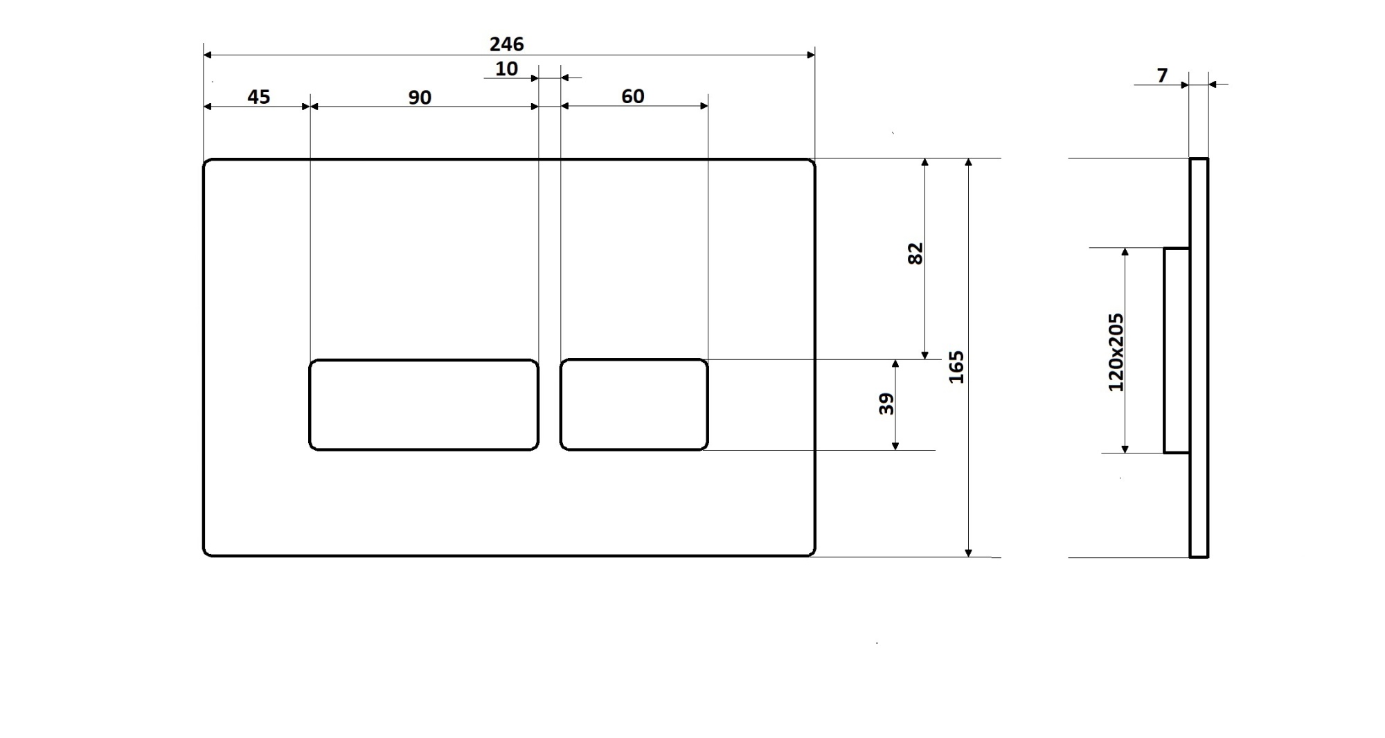 Кнопка CR02CH смыва для инсталляций Ceruttispa (хром)