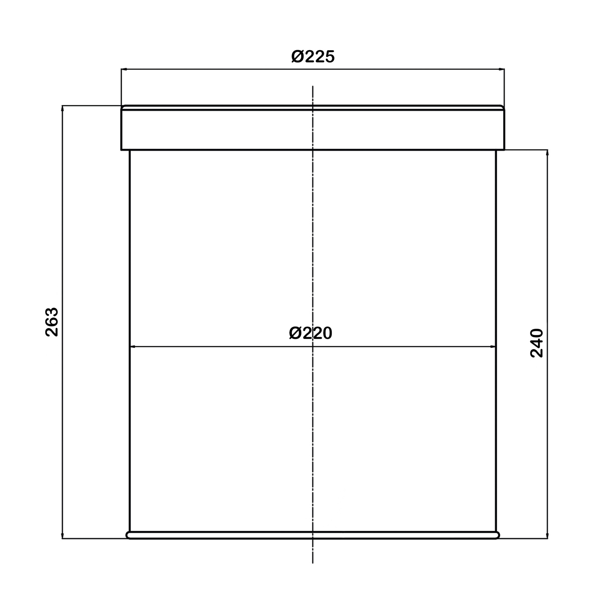 Мусорное ведро с кольцом Swedbe Attribut 9816