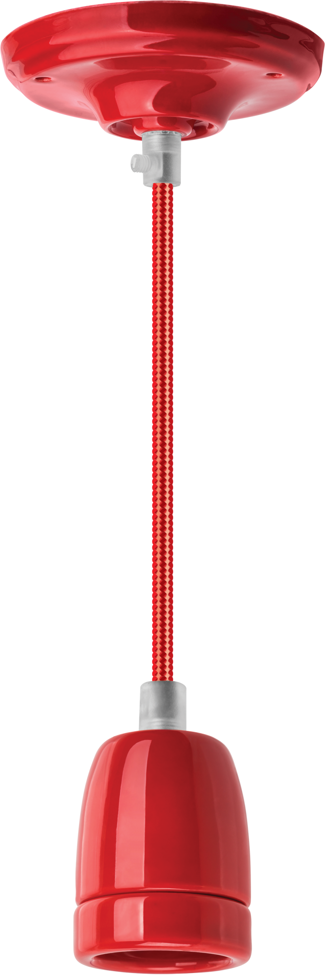 Светильник с проводом 1м.Е27 декор красный