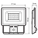 Прожектор светодиодный PFL-C3 SENSOR 50Вт 6500К IP65 ДО закален. прозр. стекло Pro JazzWay 5026940A