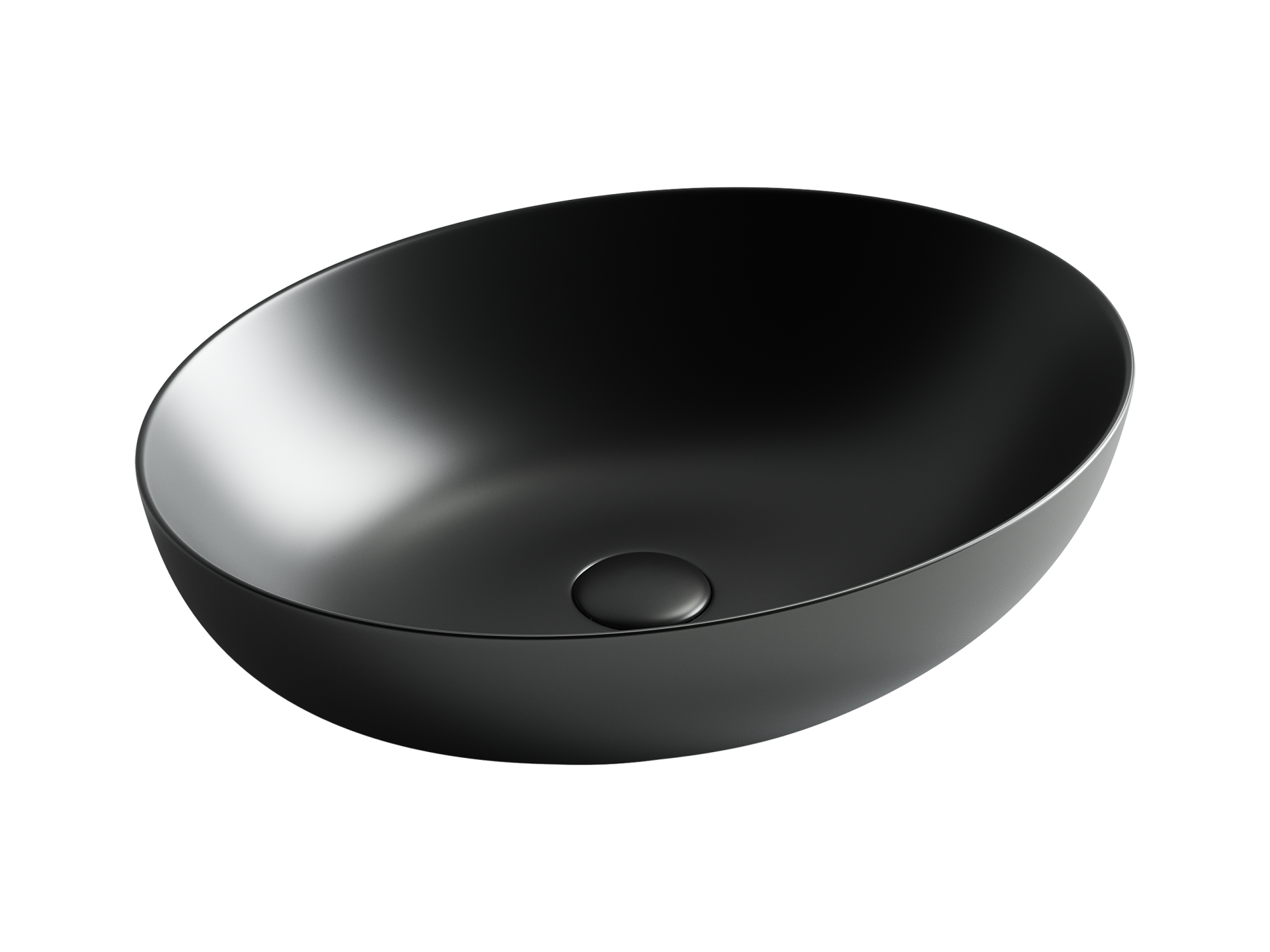 Умывальник чаша накладная овальная (цвет Черный Матовый) Element 520*395*130мм, CN6017MB