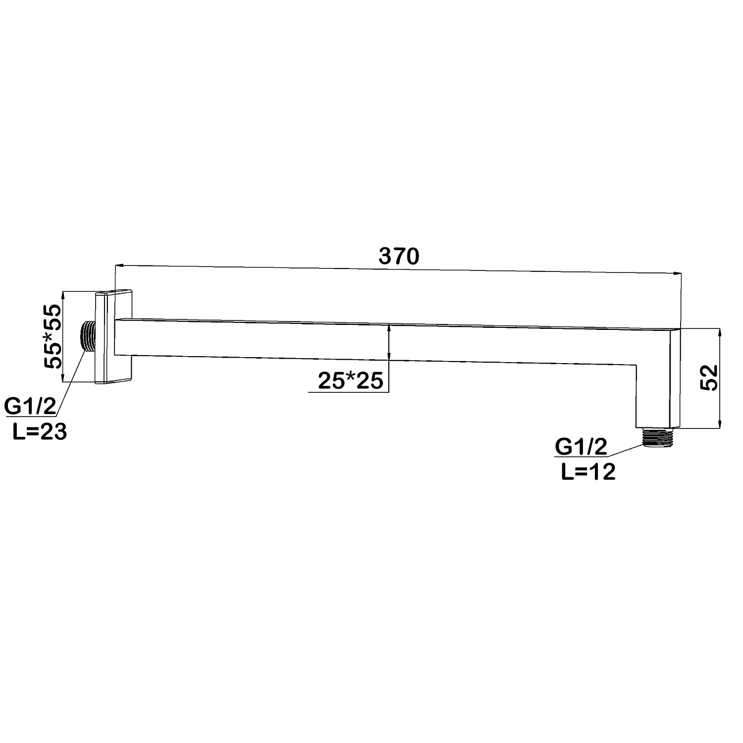 Держатель для верхнего душа встраиваемый Swedbe Platta 5509