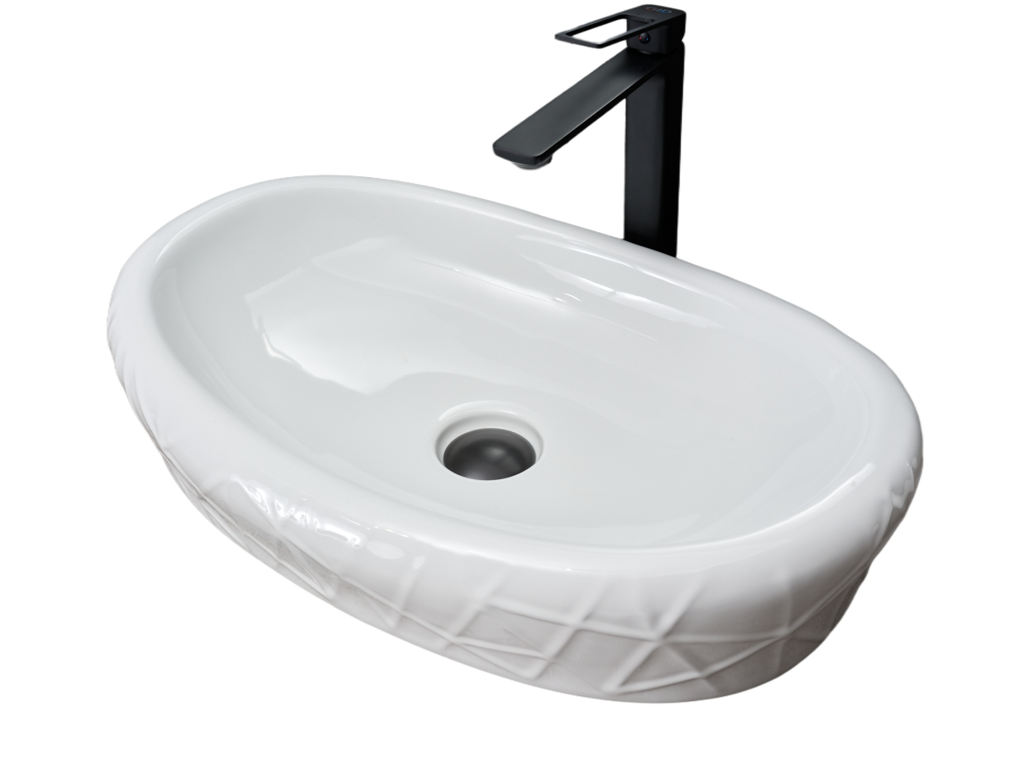 Раковина Gid 777s 51222 накладная белая 60x39x13.5