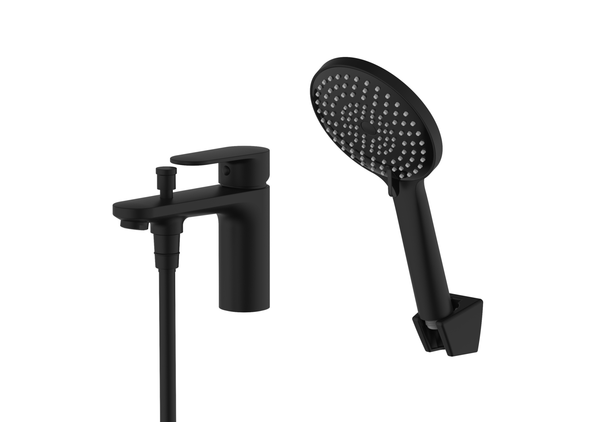 Cмеситель Aquatek НИКА врезной на борт ванны на 1 отв.          AQ1844MB           черный матовый