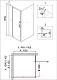 Душевое ограждение NG-43-11AG-A100G (110*100*195) прямоугольник, дверь распашная