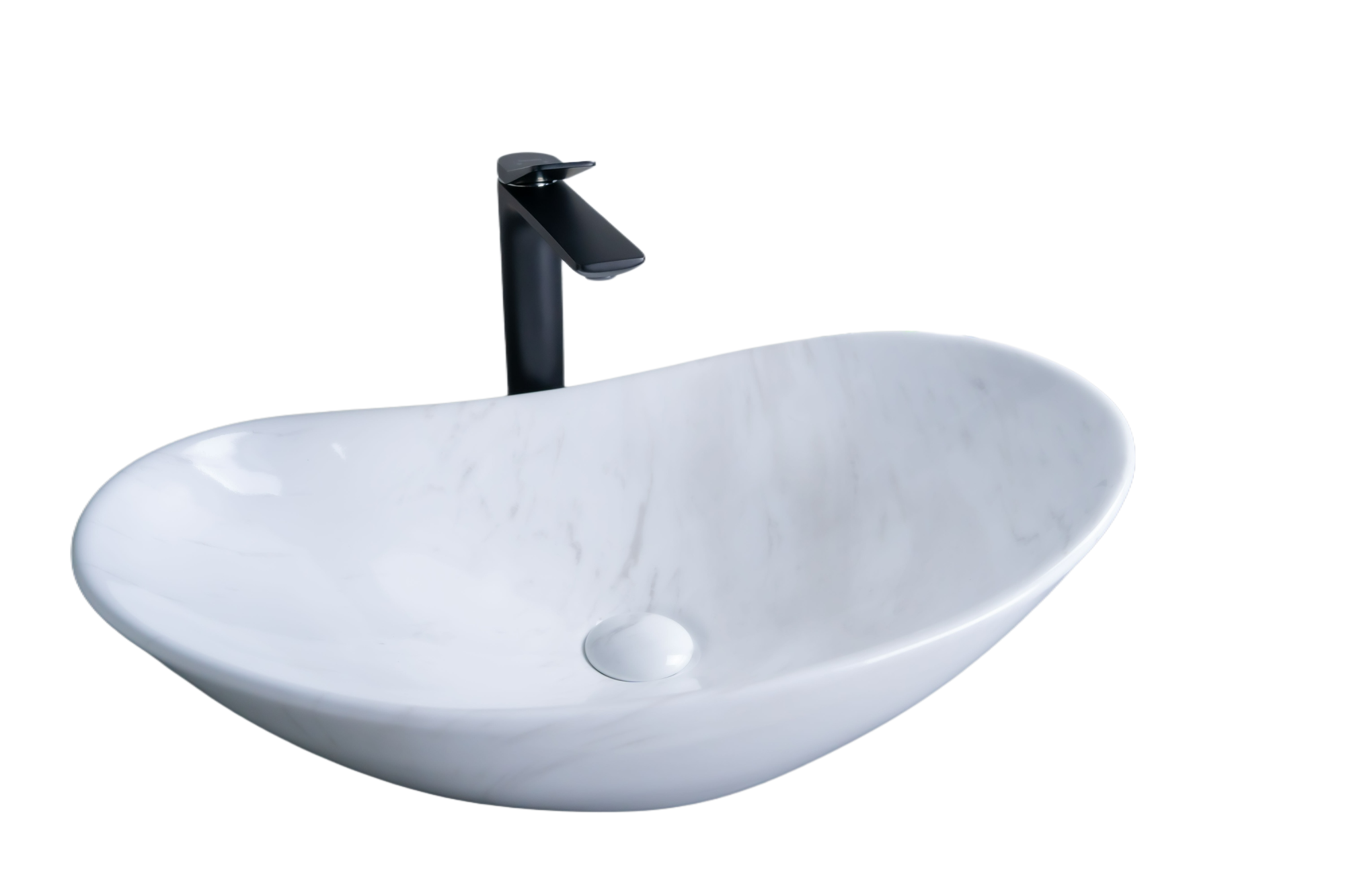 Раковина Gid Ws9811 54468 накладная под камень глянцевая 61x37x15