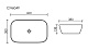 Умывальник чаша накладная овальная Element 600*380*138мм, CN6049