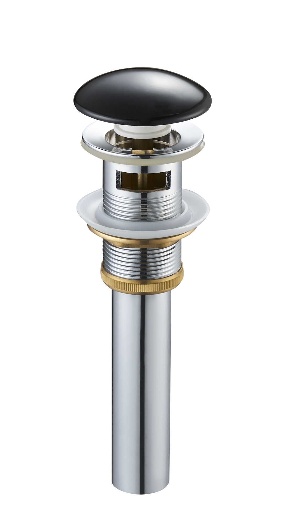 Донный клапан с переливом чёрный SL-103 SantiLine