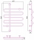 Полотенцесушитель водяной Стилье Версия-В 800х600 (3) S 18