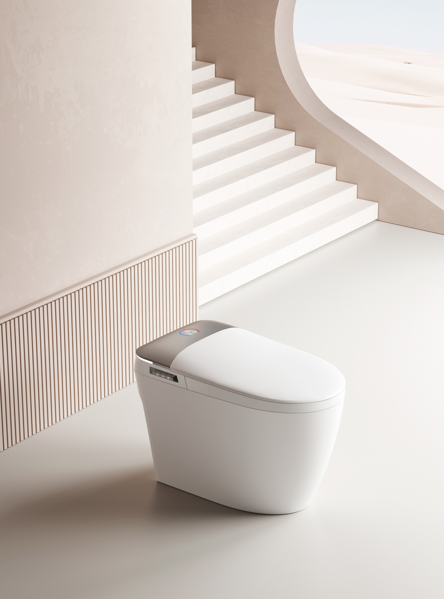 Унитаз ERSILIA Smart напольный с дистанционным управлением Ceruttispa CT10616 (680x400x470)